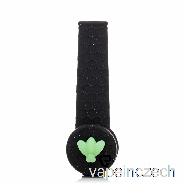 Stratus Trio Silikonová Dýmka Lesklý Panter (třpytivá černá / Uv Zelená Včelka) Vape Bez Nikotinu